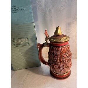 Vintage Avon 1989 Tribute to American Firefighters Stein Made in Brazil